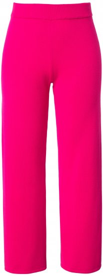 Ulla Popken Fine Sweater Knit Wide Leg Pants Red - Jeans & Broeken in Grote Maten – Plus Size - 