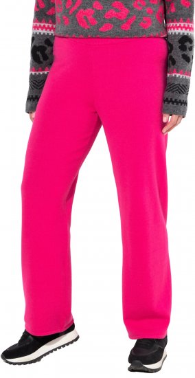 Ulla Popken Fine Sweater Knit Wide Leg Pants Red - Jeans & Broeken in Grote Maten – Plus Size - 