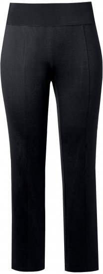 Ulla Popken Slim Leg Sienna Fit Ponte Stretch Knit Pants Black - Jeans & Broeken in Grote Maten – Plus Size - 