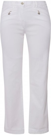 Ulla Popken Summer Pants Mony Snow White - Jeans & Broeken in Grote Maten – Plus Size - 