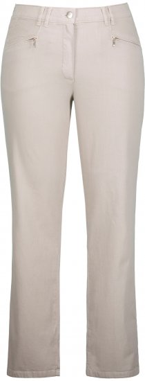 Ulla Popken Summer Pants Mony Beige - Jeans & Broeken in Grote Maten – Plus Size - 