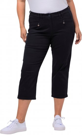 Ulla Popken Mony Stretch Capri Pants Navy - Jeans & Broeken in Grote Maten – Plus Size - 