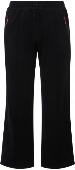 Ulla Popken Holo Detail Sweatpants Black - Jeans & Broeken in Grote Maten – Plus Size - 