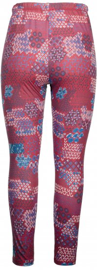 Ulla Popken Graphic Print Recycled Polyester Quick Dry Stretch Leggings Red - Jeans & Broeken in Grote Maten – Plus Size - 