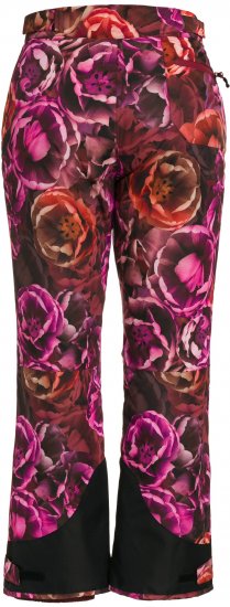 Ulla Popken Hyprar Rose Print Fully Lined Ski Pants Orange - Jeans & Broeken in Grote Maten – Plus Size - 