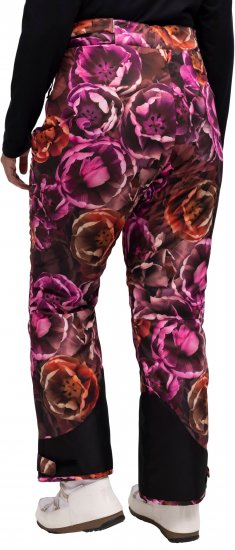 Ulla Popken Hyprar Rose Print Fully Lined Ski Pants Orange - Jeans & Broeken in Grote Maten – Plus Size - 