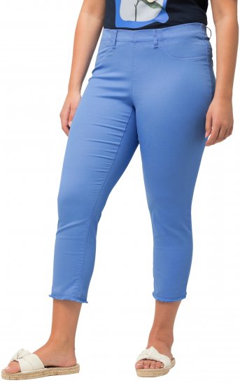 Ulla Popken Stretch Blend Bengaline Pants Blue - Jeans & Broeken in Grote Maten – Plus Size - 