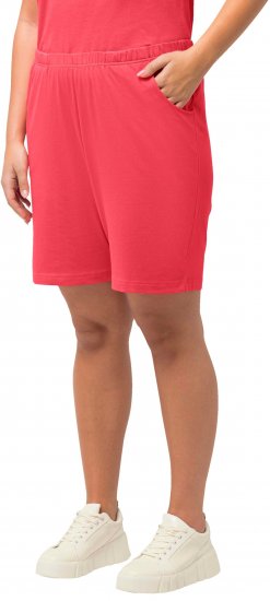 Ulla Popken Stretch Knit Bermuda Shorts Red - Jeans & Broeken in Grote Maten – Plus Size - 