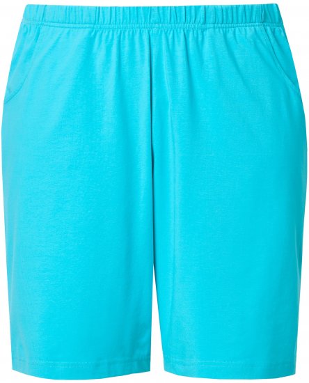 Ulla Popken Stretch Knit Bermuda Shorts Blue - Jeans & Broeken in Grote Maten – Plus Size - 