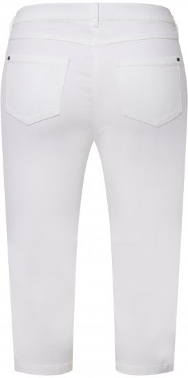 Ulla Popken Basic Capri Sarah Fit Jeans Snow White - Jeans & Broeken in Grote Maten – Plus Size - 