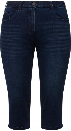 Ulla Popken Basic Capri Sarah Fit Jeans Denim Blue - Jeans & Broeken in Grote Maten – Plus Size - 