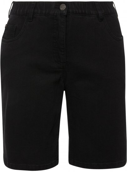 Ulla Popken Basic Denim Mandy Bermuda Shorts Black - Jeans & Broeken in Grote Maten – Plus Size - 