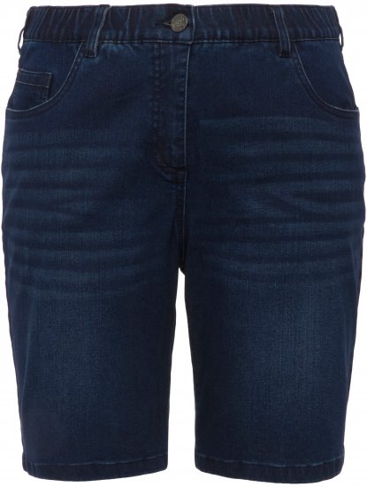 Ulla Popken Basic Denim Mandy Bermuda Shorts Blue Denim - Jeans & Broeken in Grote Maten – Plus Size - 