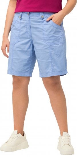 Ulla Popken Cargo Bermuda Shorts Cloud Blue - Jeans & Broeken in Grote Maten – Plus Size - 