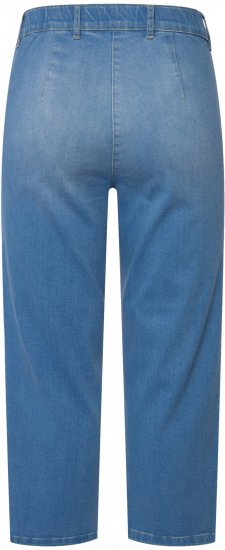 Ulla Popken Cropped Stretch Blend Mony Jeans Blue - Jeans & Broeken in Grote Maten – Plus Size - 