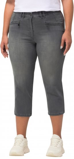 Ulla Popken Cropped Stretch Blend Mony Jeans Denim Blue - Jeans & Broeken in Grote Maten – Plus Size - 