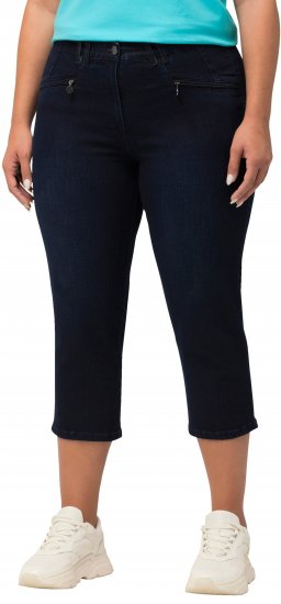 Ulla Popken Cropped Stretch Blend Mony Jeans Denim Blue - Jeans & Broeken in Grote Maten – Plus Size - 