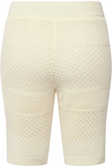 Ulla Popken Crochet Bermuda Layered Look Shorts White - Jeans & Broeken in Grote Maten – Plus Size - 
