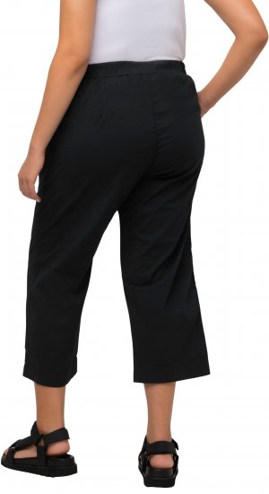Ulla Popken Cropped Ruby Fit Pants Black - Jeans & Broeken in Grote Maten – Plus Size - 