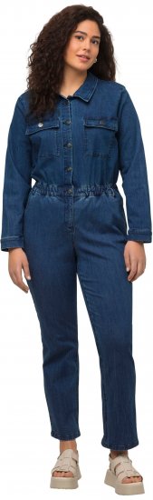 Ulla Popken Denim Boiler Suit Blue Denim - Jeans & Broeken in Grote Maten – Plus Size - 