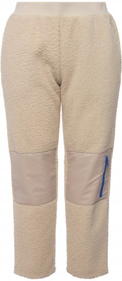 Ulla Popken Teddy Fleece Knee Patch Pants Beige - Jeans & Broeken in Grote Maten – Plus Size - 