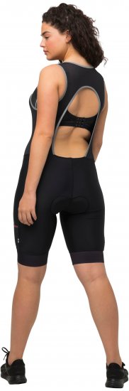 Ulla Popken Padded Cycling Zip Front Bodysuit Black - Jeans & Broeken in Grote Maten – Plus Size - 