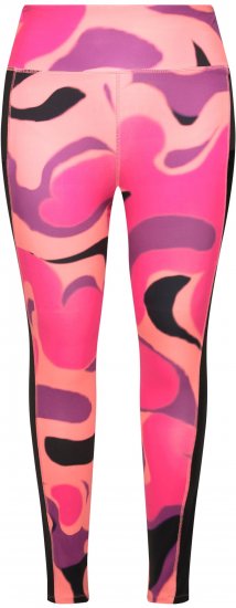 Ulla Popken Abstract Print Quick Dry Leggings Purple - Jeans & Broeken in Grote Maten – Plus Size - 