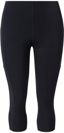 Ulla Popken Cropped Sports Leggings Black - Jeans & Broeken in Grote Maten – Plus Size - 