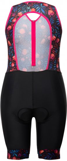 Ulla Popken Functional Padded Zip Front Cycling Leotard Black - Jeans & Broeken in Grote Maten – Plus Size - 