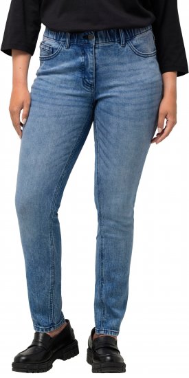 Ulla Popken Distressed Wash Jeans Blue - Jeans & Broeken in Grote Maten – Plus Size - 