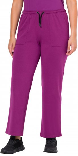 Ulla Popken Straight Leg Joggers Purple - Jeans & Broeken in Grote Maten – Plus Size - 