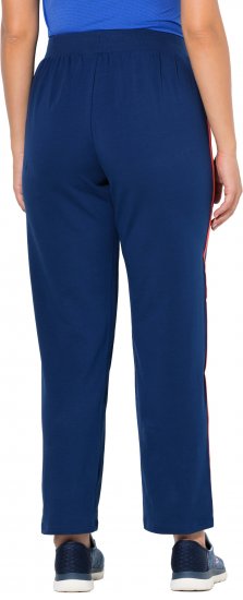 Ulla Popken Side Stripe Joggers Blue - Jeans & Broeken in Grote Maten – Plus Size - 