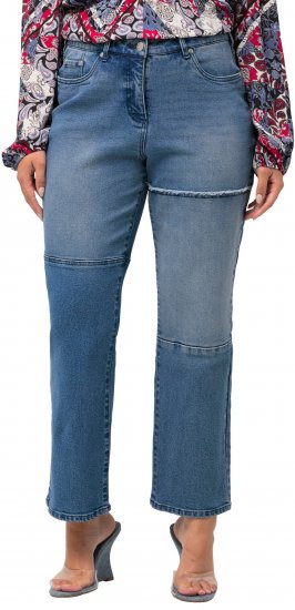 Ulla Popken Patchwork Jeans Blue - Jeans & Broeken in Grote Maten – Plus Size - 