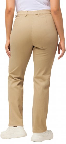 Ulla Popken Mony Tapered Leg Zip Pocket Pants Dark Putty - Jeans & Broeken in Grote Maten – Plus Size - 