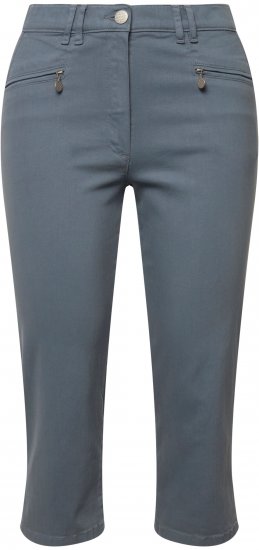 Ulla Popken Cropped Stretch Fit Mony Pants Light Sapphire - Jeans & Broeken in Grote Maten – Plus Size - 