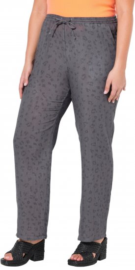 Ulla Popken Muslin Pull On Pants Black - Jeans & Broeken in Grote Maten – Plus Size - 