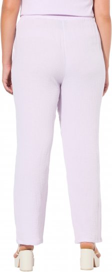 Ulla Popken Muslin Pull On Pants Purple - Jeans & Broeken in Grote Maten – Plus Size - 