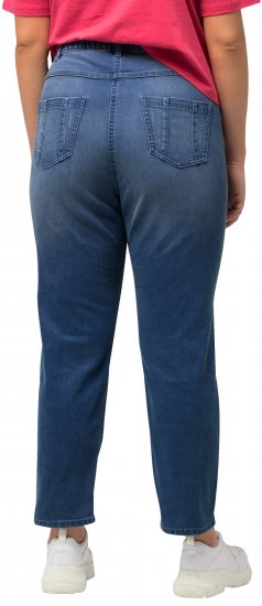 Ulla Popken Rhinestone Detail Stretch Fit Skinny Jeans Blue Denim - Jeans & Broeken in Grote Maten – Plus Size - 