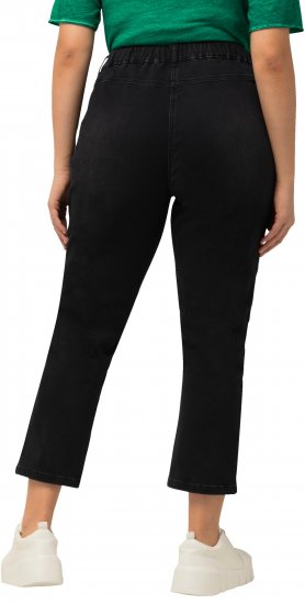 Ulla Popken Sienna Crop Stretch Jeans Black - Jeans & Broeken in Grote Maten – Plus Size - 