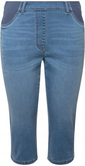 Ulla Popken Sienna Stretch Denim Capris Blue - Jeans & Broeken in Grote Maten – Plus Size - 