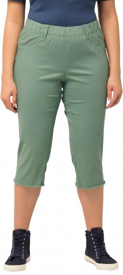 Ulla Popken Stretch Fit Raw Hem Moss Green - Jeans & Broeken in Grote Maten – Plus Size - 