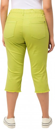 Ulla Popken Stretch Fit Raw Hem Capris Pistachio - Jeans & Broeken in Grote Maten – Plus Size - 