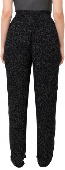 Ulla Popken Speckled Crepe Pull On Pants Black - Jeans & Broeken in Grote Maten – Plus Size - 