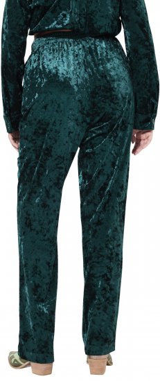 Ulla Popken Velvet Elastic Waist Pants Green - Jeans & Broeken in Grote Maten – Plus Size - 