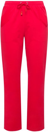Ulla Popken Elastic Waist Sweatpants Red - Jeans & Broeken in Grote Maten – Plus Size - 