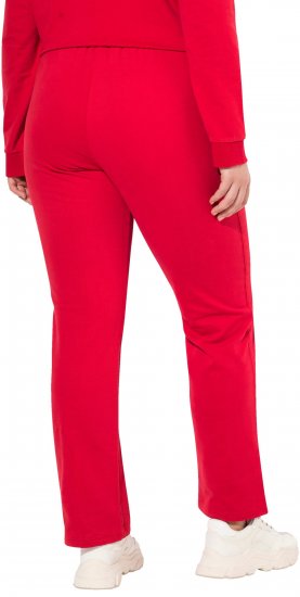 Ulla Popken Elastic Waist Sweatpants Red - Jeans & Broeken in Grote Maten – Plus Size - 