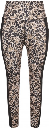 Ulla Popken Leopard Print Quick Drying Leggings Orange - Jeans & Broeken in Grote Maten – Plus Size - 