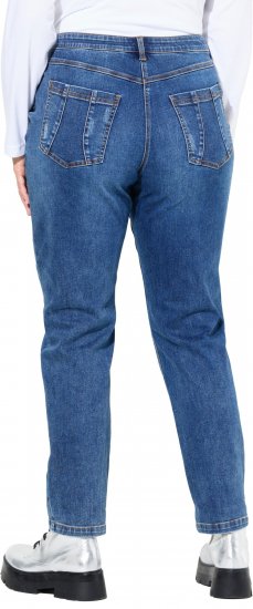 Ulla Popken Lightly Distressed Boyfriend Jeans Blue - Jeans & Broeken in Grote Maten – Plus Size - 