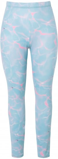 Ulla Popken Wave Print Ski Leggings Blue - Jeans & Broeken in Grote Maten – Plus Size - 