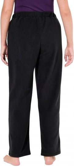Ulla Popken Fleece Loungewear Pants Black - Jeans & Broeken in Grote Maten – Plus Size - 